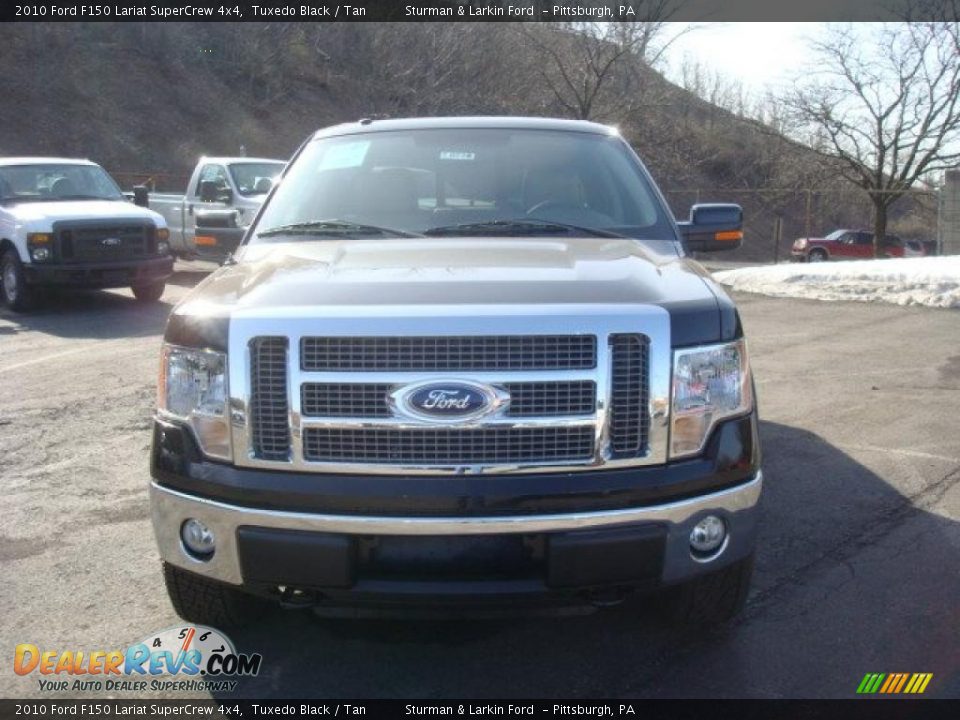 2010 Ford F150 Lariat SuperCrew 4x4 Tuxedo Black / Tan Photo #11