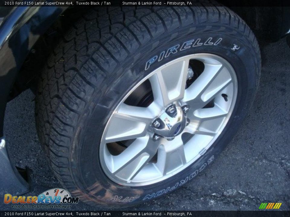 2010 Ford F150 Lariat SuperCrew 4x4 Tuxedo Black / Tan Photo #12