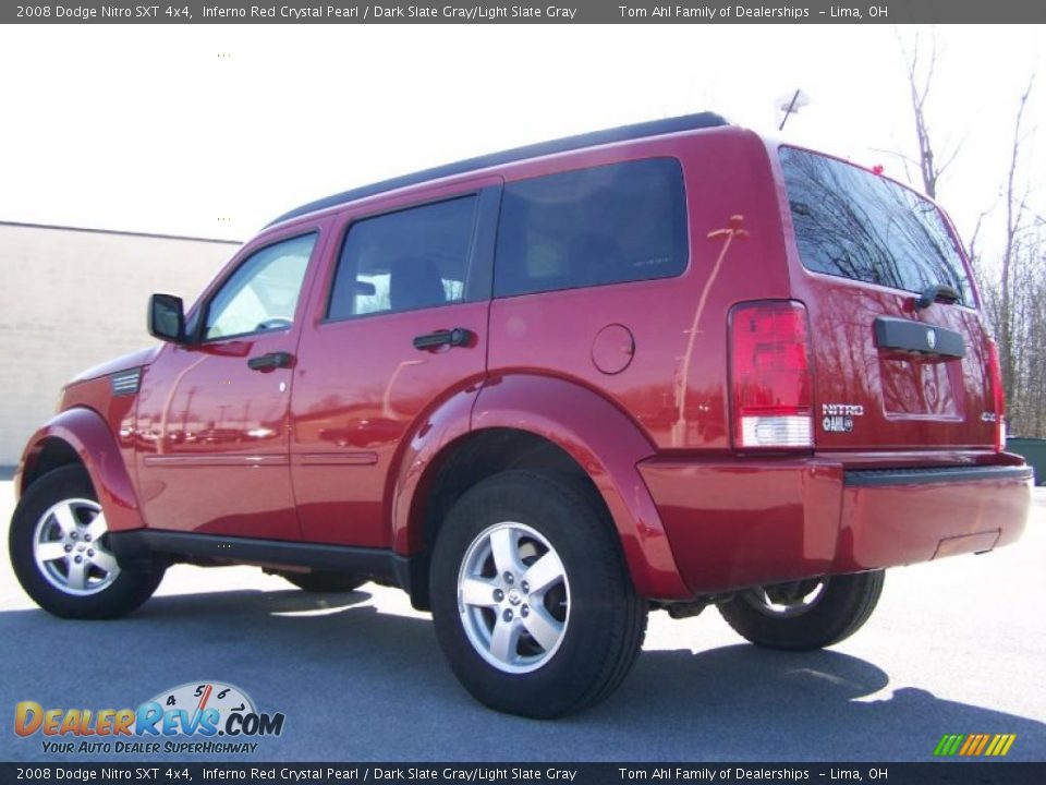2008 Dodge Nitro SXT 4x4 Inferno Red Crystal Pearl / Dark Slate Gray/Light Slate Gray Photo #4