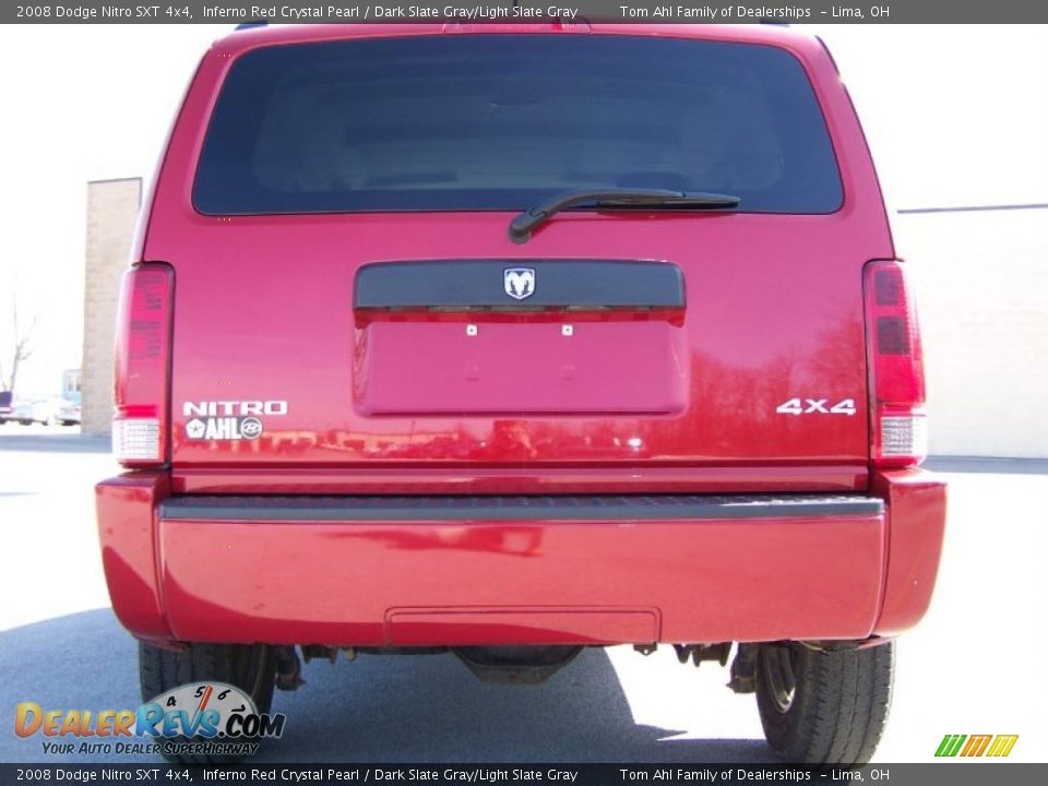 2008 Dodge Nitro SXT 4x4 Inferno Red Crystal Pearl / Dark Slate Gray/Light Slate Gray Photo #6