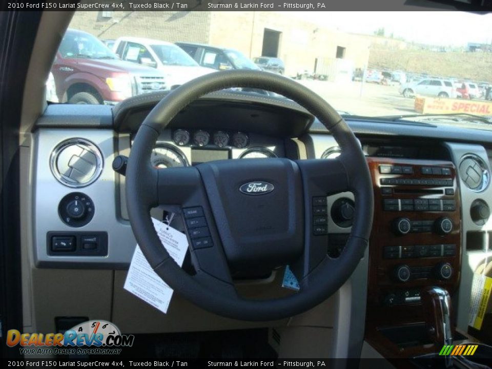 2010 Ford F150 Lariat SuperCrew 4x4 Tuxedo Black / Tan Photo #14