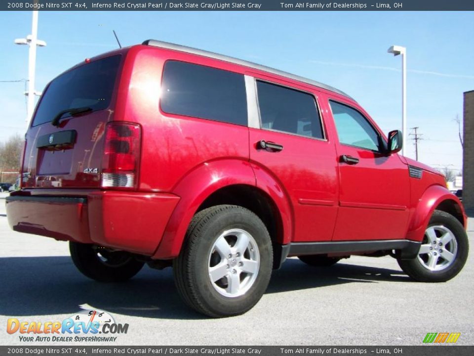 2008 Dodge Nitro SXT 4x4 Inferno Red Crystal Pearl / Dark Slate Gray/Light Slate Gray Photo #7