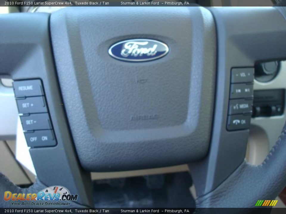 2010 Ford F150 Lariat SuperCrew 4x4 Tuxedo Black / Tan Photo #18