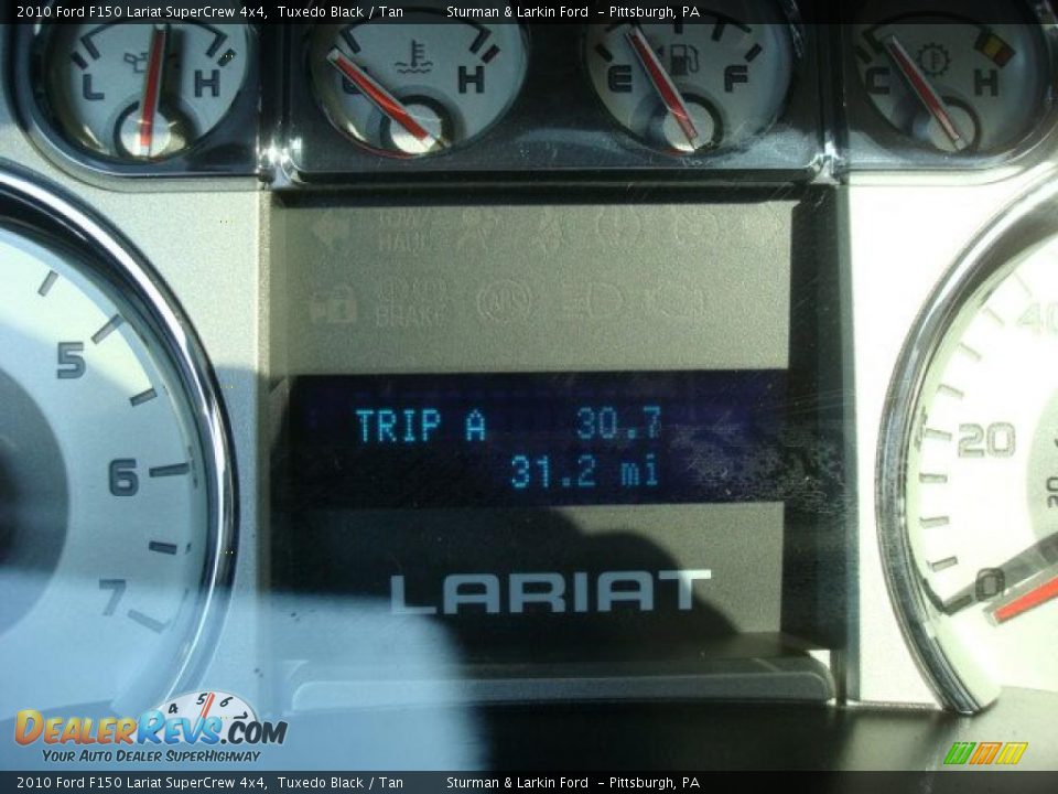2010 Ford F150 Lariat SuperCrew 4x4 Tuxedo Black / Tan Photo #20