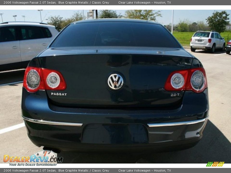 2006 Volkswagen Passat 2.0T Sedan Blue Graphite Metallic / Classic Grey Photo #14