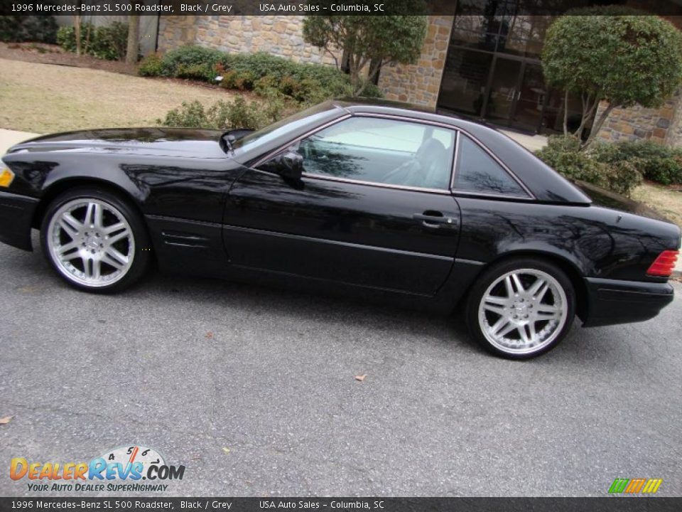 1996 Mercedes-Benz SL 500 Roadster Black / Grey Photo #2