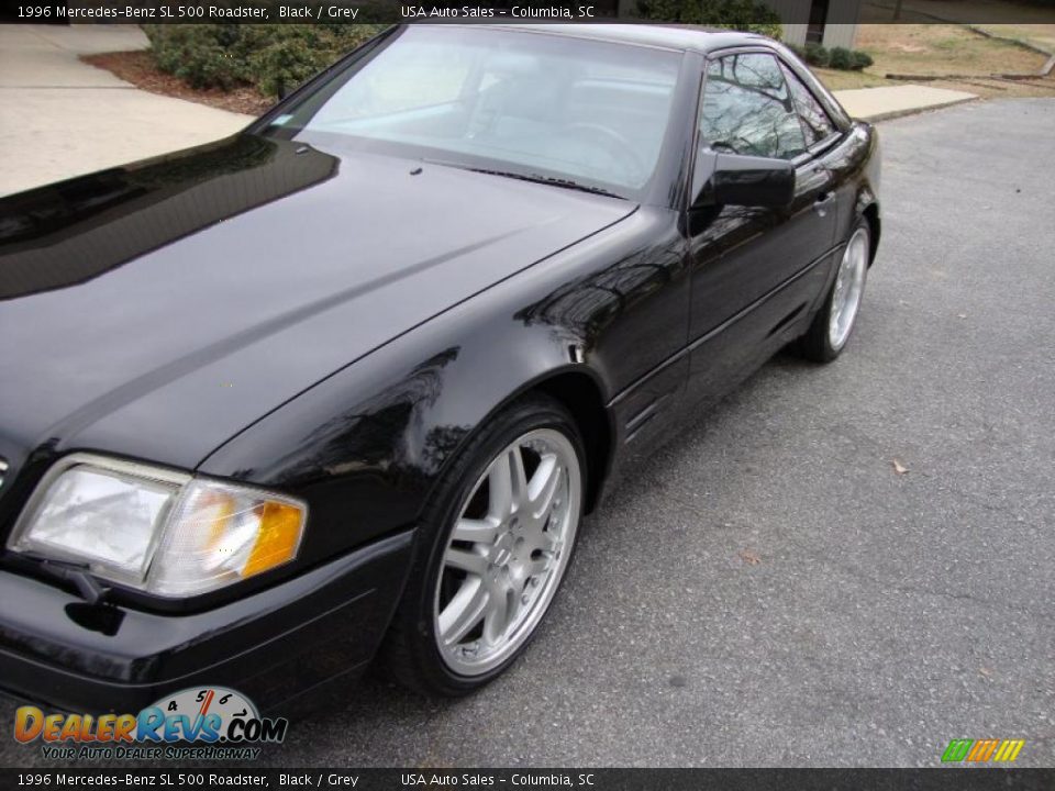 1996 Mercedes-Benz SL 500 Roadster Black / Grey Photo #3