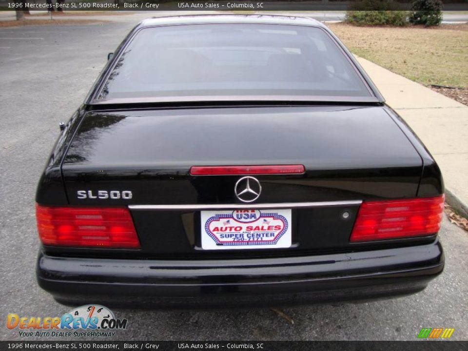 1996 Mercedes-Benz SL 500 Roadster Black / Grey Photo #5