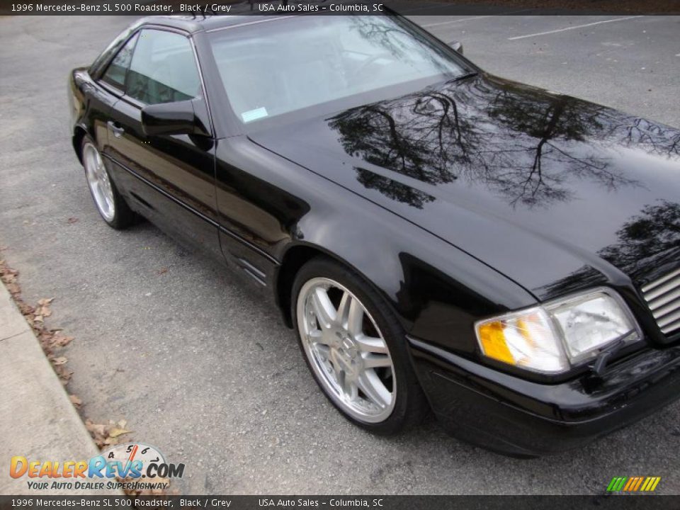1996 Mercedes-Benz SL 500 Roadster Black / Grey Photo #7
