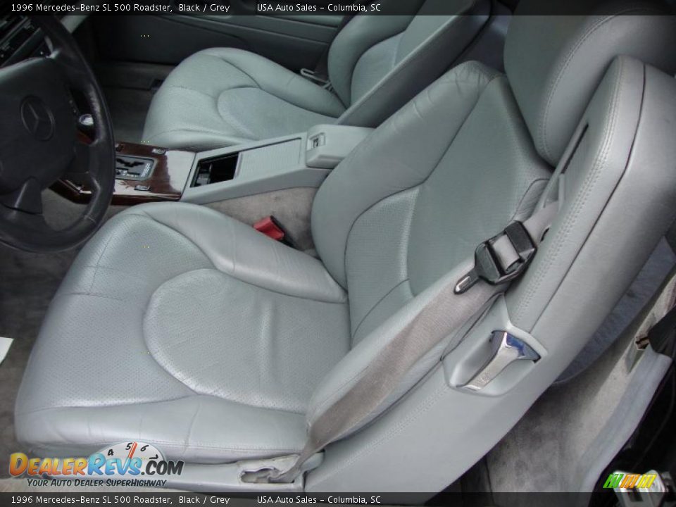 1996 Mercedes-Benz SL 500 Roadster Black / Grey Photo #26