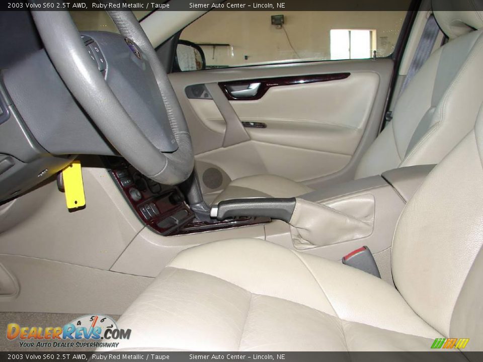 2003 Volvo S60 2.5T AWD Ruby Red Metallic / Taupe Photo #2