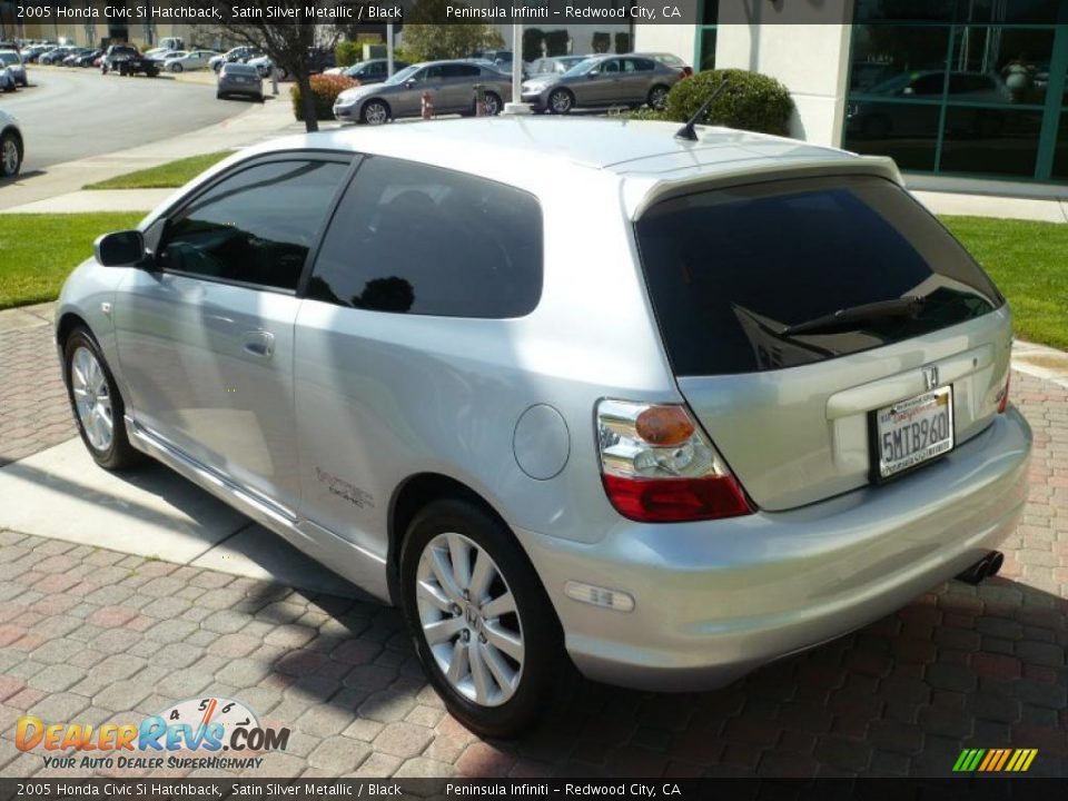 2005 Honda Civic Si Hatchback Satin Silver Metallic / Black Photo #5