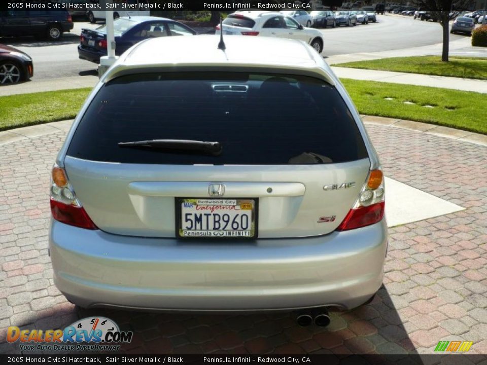 2005 Honda Civic Si Hatchback Satin Silver Metallic / Black Photo #6