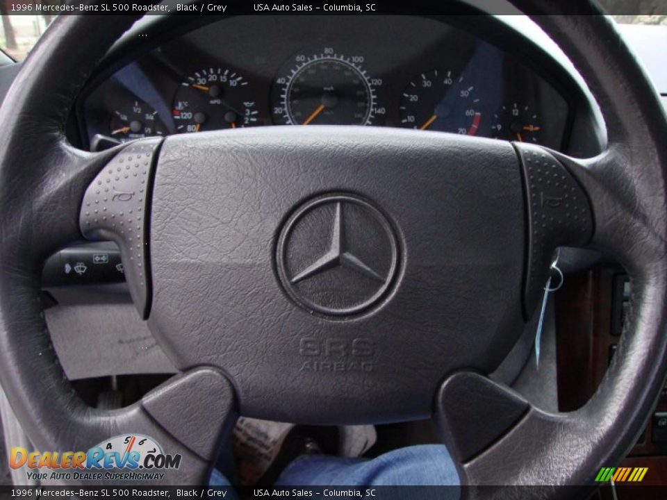 1996 Mercedes-Benz SL 500 Roadster Black / Grey Photo #30