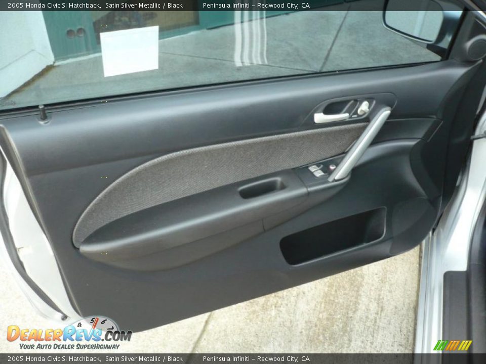 2005 Honda Civic Si Hatchback Satin Silver Metallic / Black Photo #10