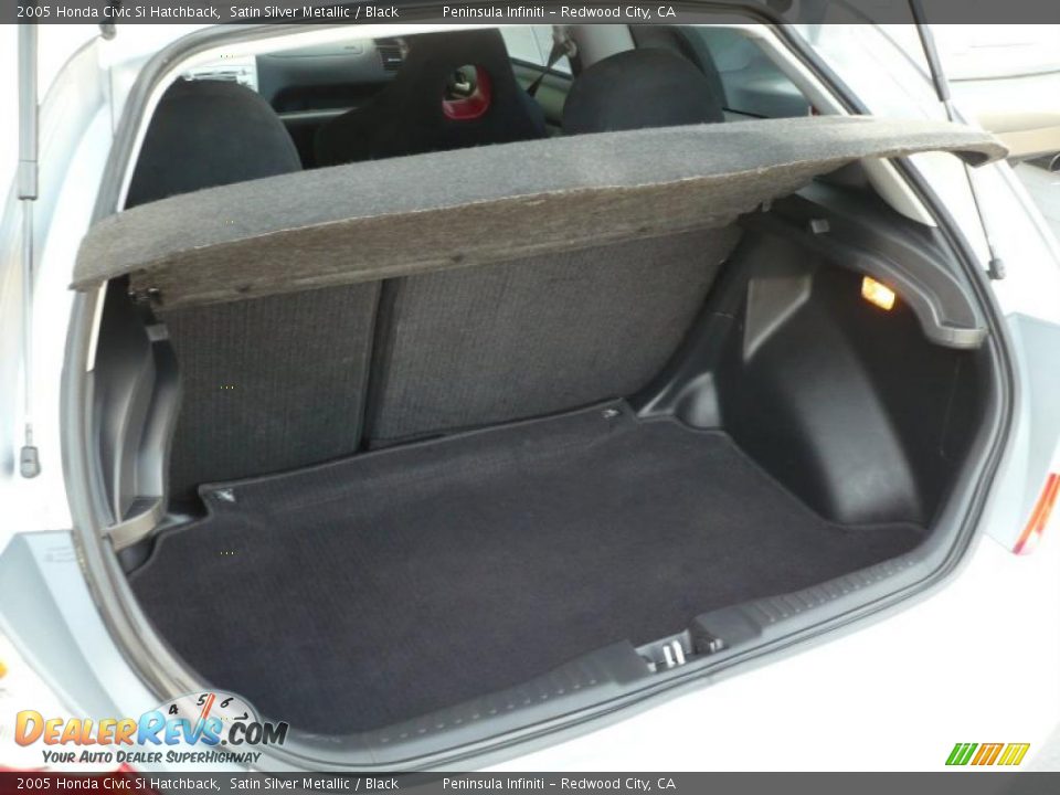 2005 Honda Civic Si Hatchback Satin Silver Metallic / Black Photo #12