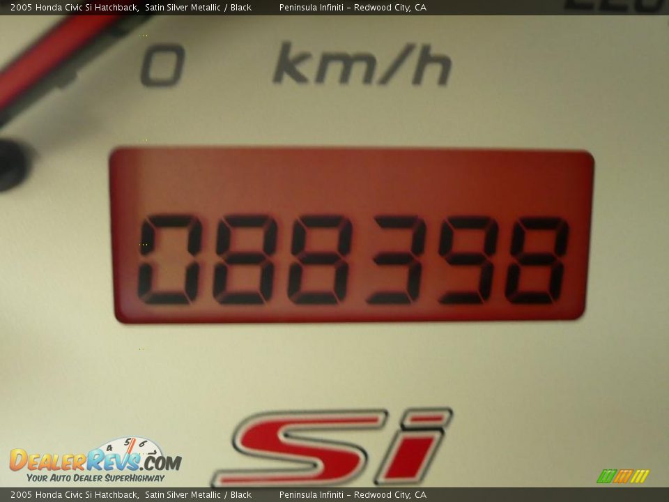 2005 Honda Civic Si Hatchback Satin Silver Metallic / Black Photo #19