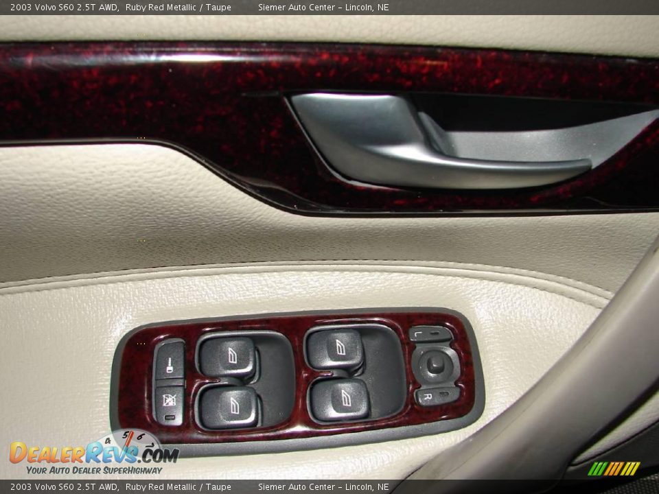2003 Volvo S60 2.5T AWD Ruby Red Metallic / Taupe Photo #11