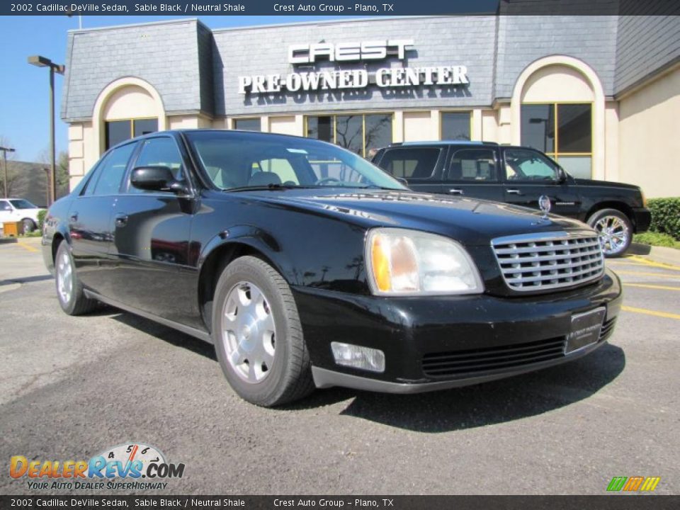 2002 Cadillac DeVille Sedan Sable Black / Neutral Shale Photo #1