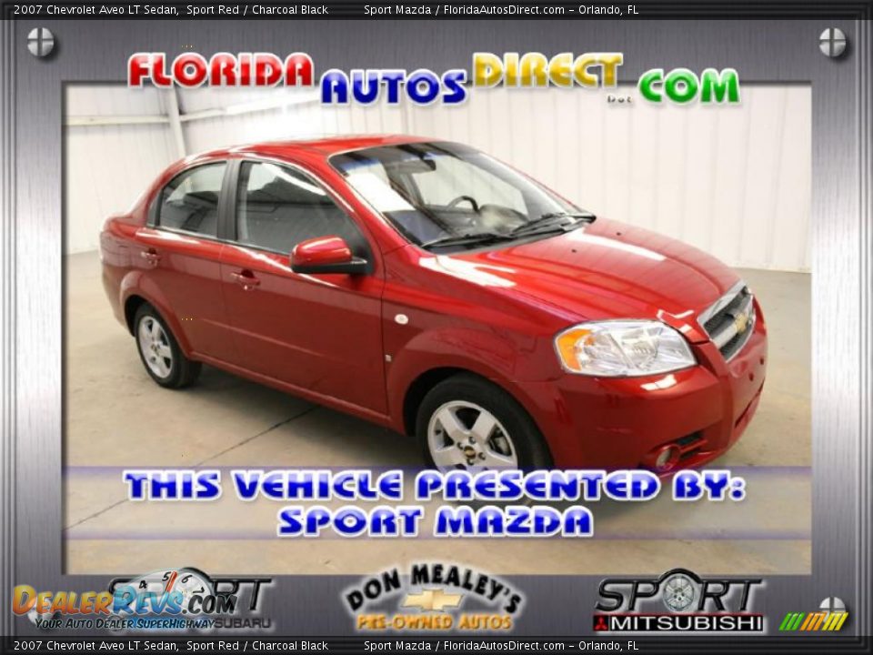 2007 Chevrolet Aveo LT Sedan Sport Red / Charcoal Black Photo #1