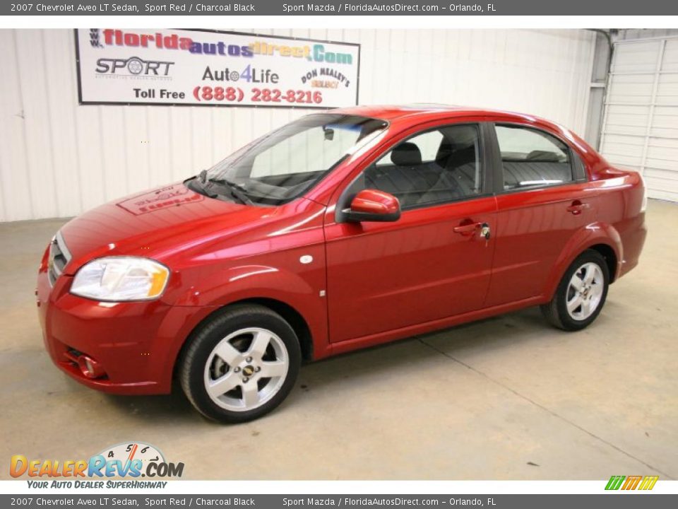 2007 Chevrolet Aveo LT Sedan Sport Red / Charcoal Black Photo #4