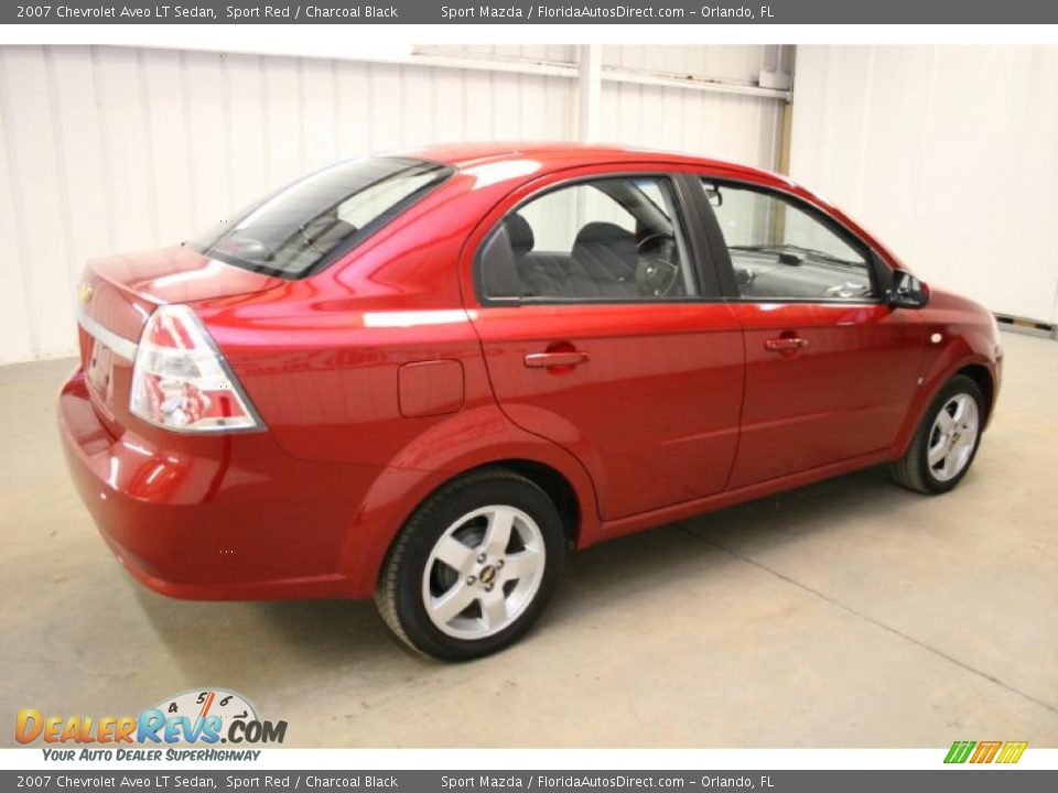 2007 Chevrolet Aveo LT Sedan Sport Red / Charcoal Black Photo #5