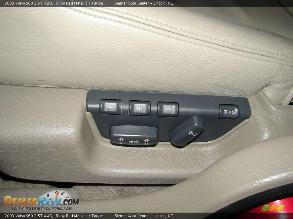2003 Volvo S60 2.5T AWD Ruby Red Metallic / Taupe Photo #13