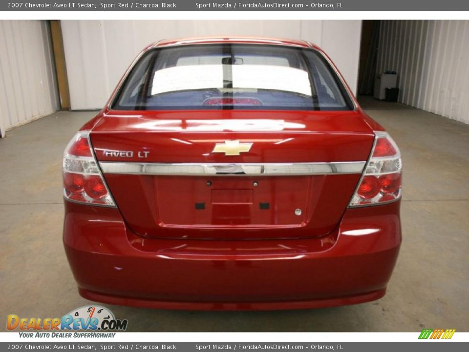 2007 Chevrolet Aveo LT Sedan Sport Red / Charcoal Black Photo #6