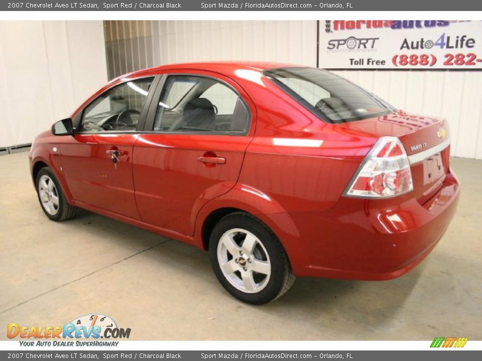 2007 Chevrolet Aveo LT Sedan Sport Red / Charcoal Black Photo #7