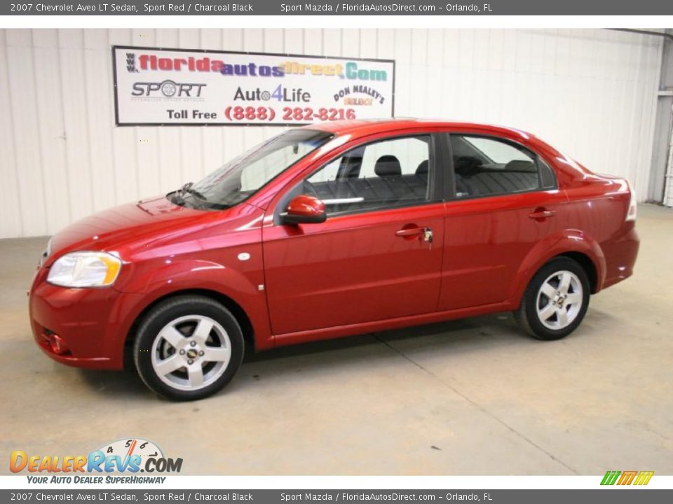 2007 Chevrolet Aveo LT Sedan Sport Red / Charcoal Black Photo #8