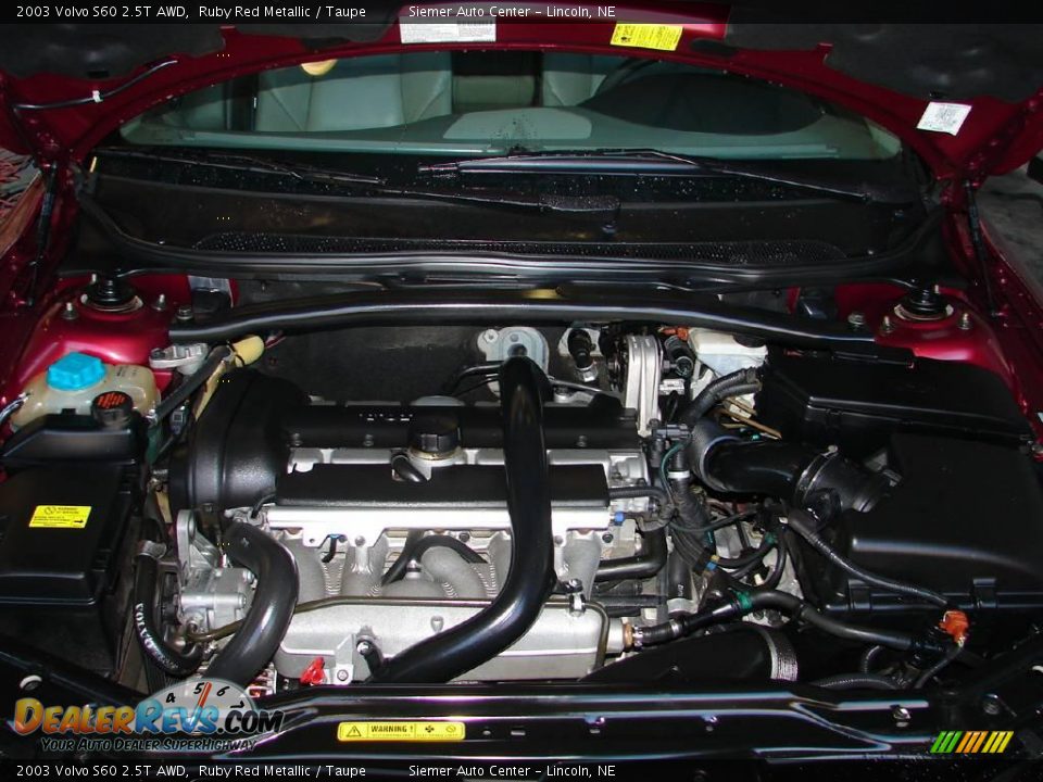 2003 Volvo S60 2.5T AWD Ruby Red Metallic / Taupe Photo #15