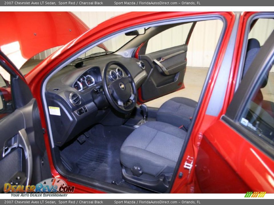 2007 Chevrolet Aveo LT Sedan Sport Red / Charcoal Black Photo #14