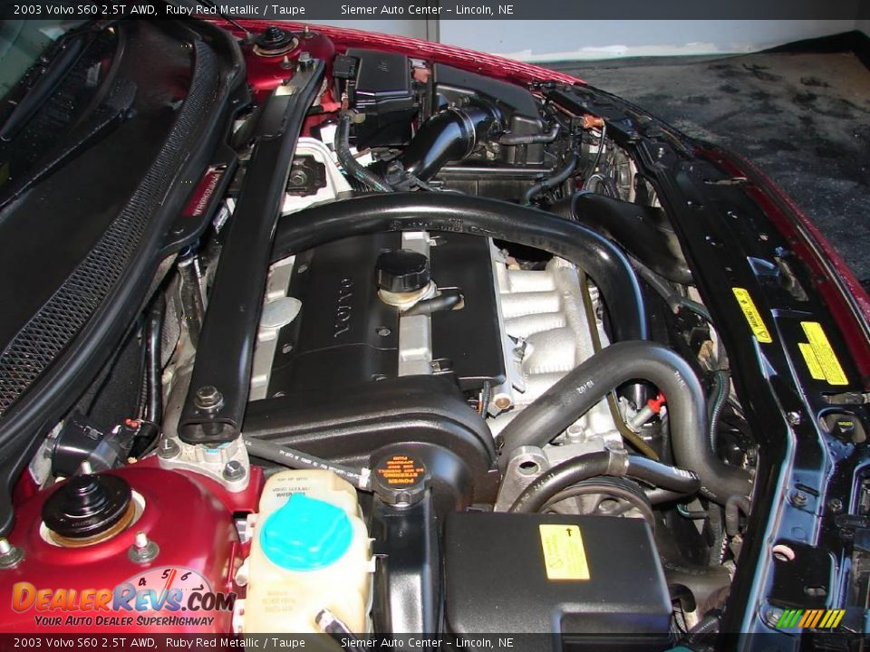 2003 Volvo S60 2.5T AWD Ruby Red Metallic / Taupe Photo #16