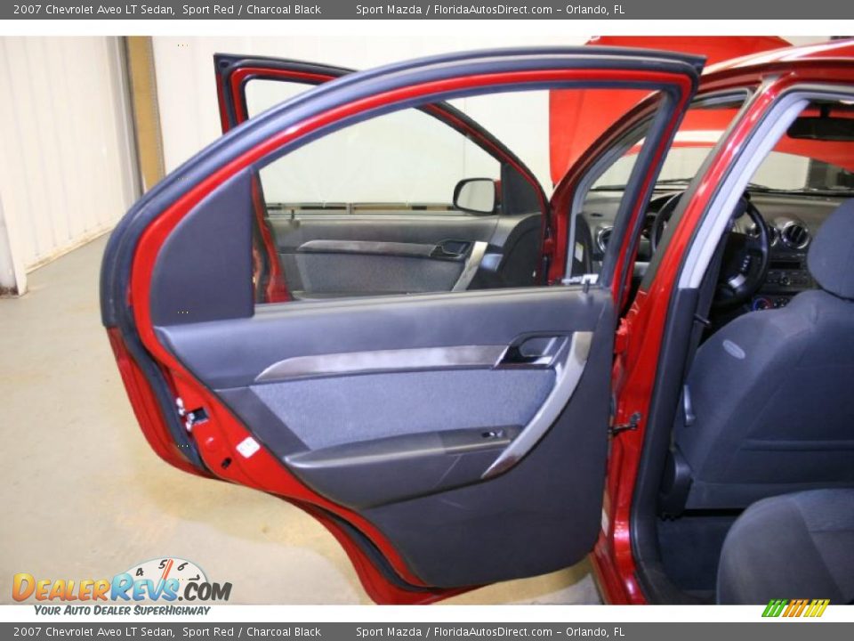 2007 Chevrolet Aveo LT Sedan Sport Red / Charcoal Black Photo #22
