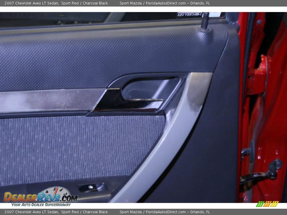 2007 Chevrolet Aveo LT Sedan Sport Red / Charcoal Black Photo #23