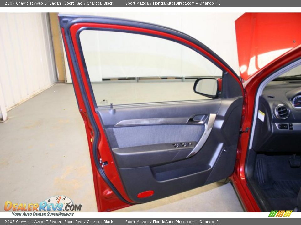 2007 Chevrolet Aveo LT Sedan Sport Red / Charcoal Black Photo #24