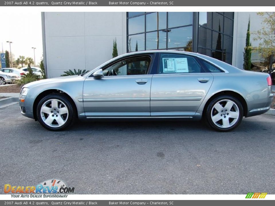 2007 Audi A8 4.2 quattro Quartz Grey Metallic / Black Photo #2