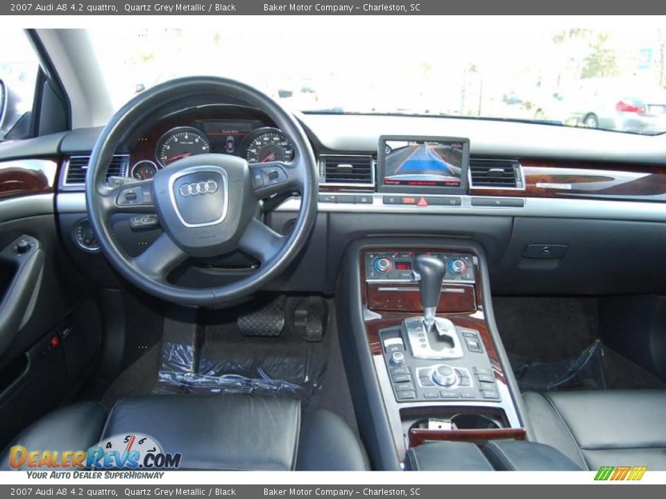 2007 Audi A8 4.2 quattro Quartz Grey Metallic / Black Photo #3