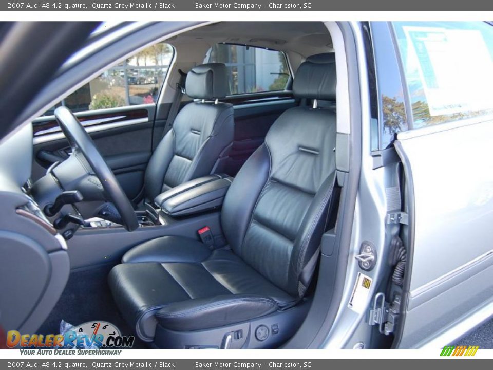 2007 Audi A8 4.2 quattro Quartz Grey Metallic / Black Photo #6