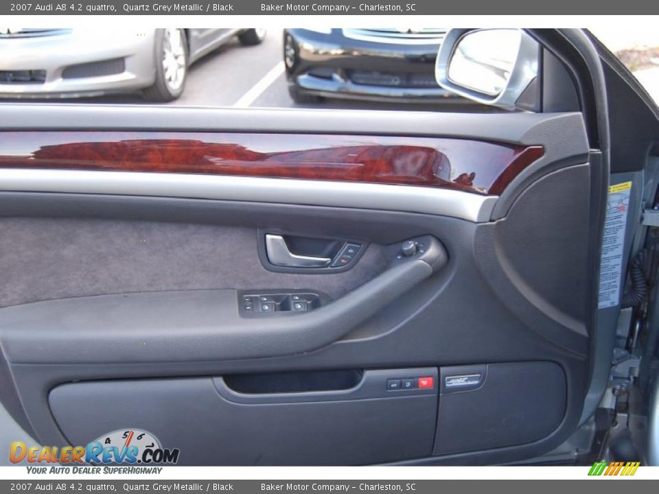 2007 Audi A8 4.2 quattro Quartz Grey Metallic / Black Photo #7