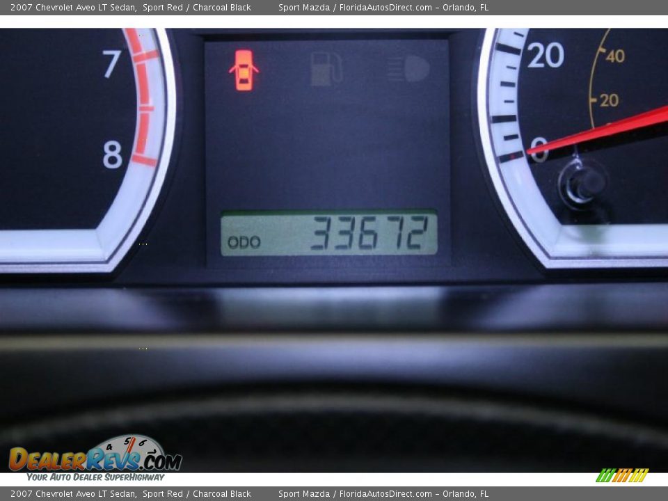 2007 Chevrolet Aveo LT Sedan Sport Red / Charcoal Black Photo #36