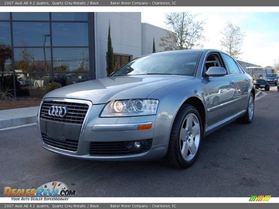2007 Audi A8 4.2 quattro Quartz Grey Metallic / Black Photo #14