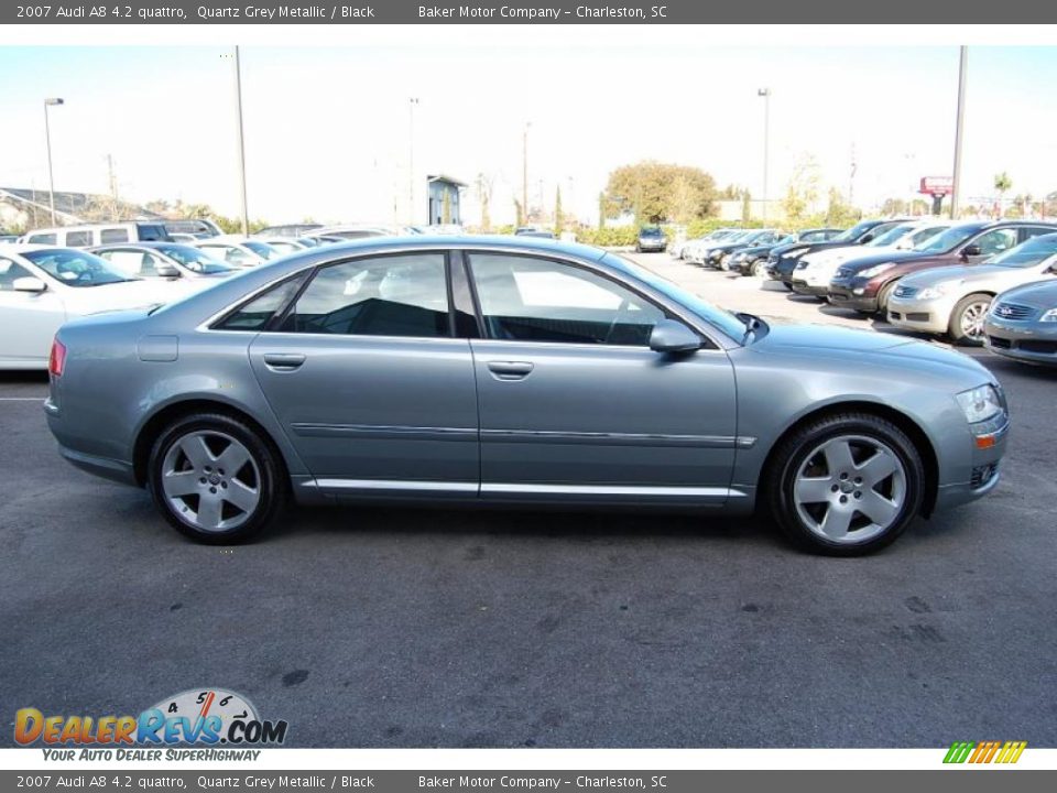 2007 Audi A8 4.2 quattro Quartz Grey Metallic / Black Photo #16