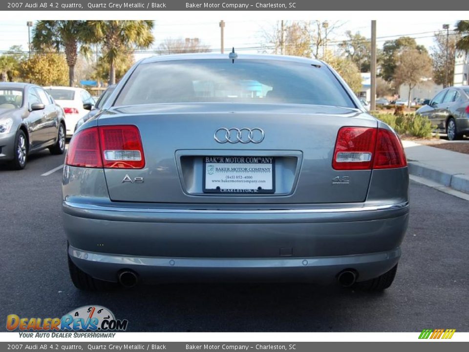 2007 Audi A8 4.2 quattro Quartz Grey Metallic / Black Photo #18