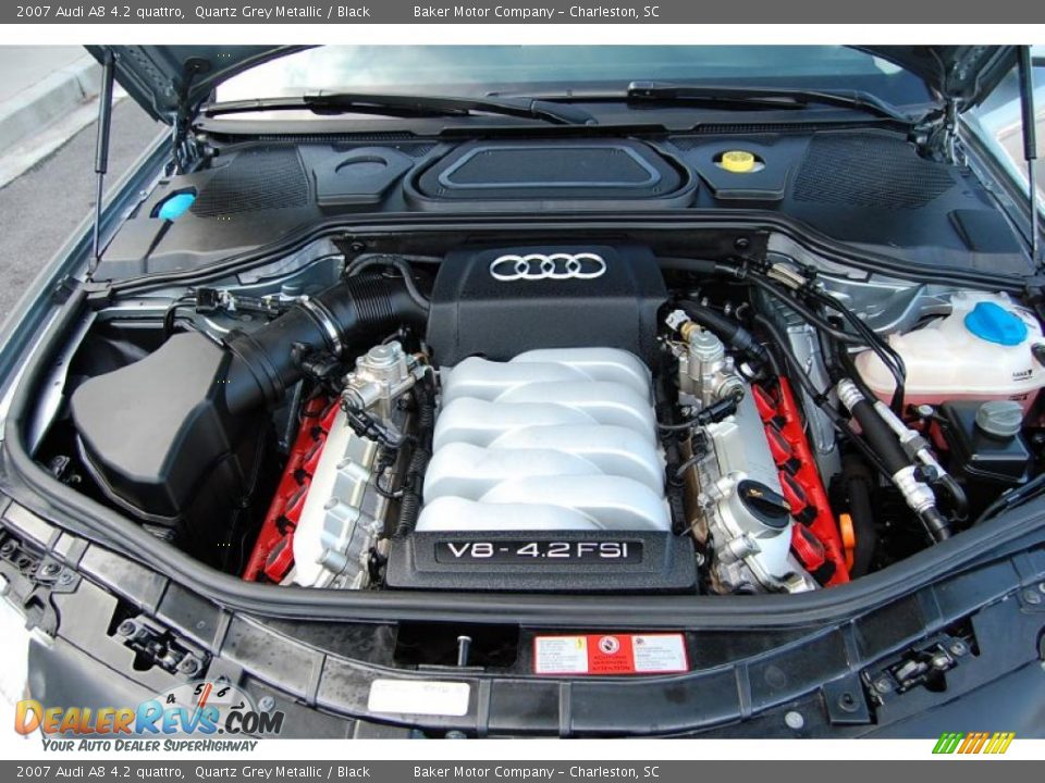 2007 Audi A8 4.2 quattro Quartz Grey Metallic / Black Photo #22