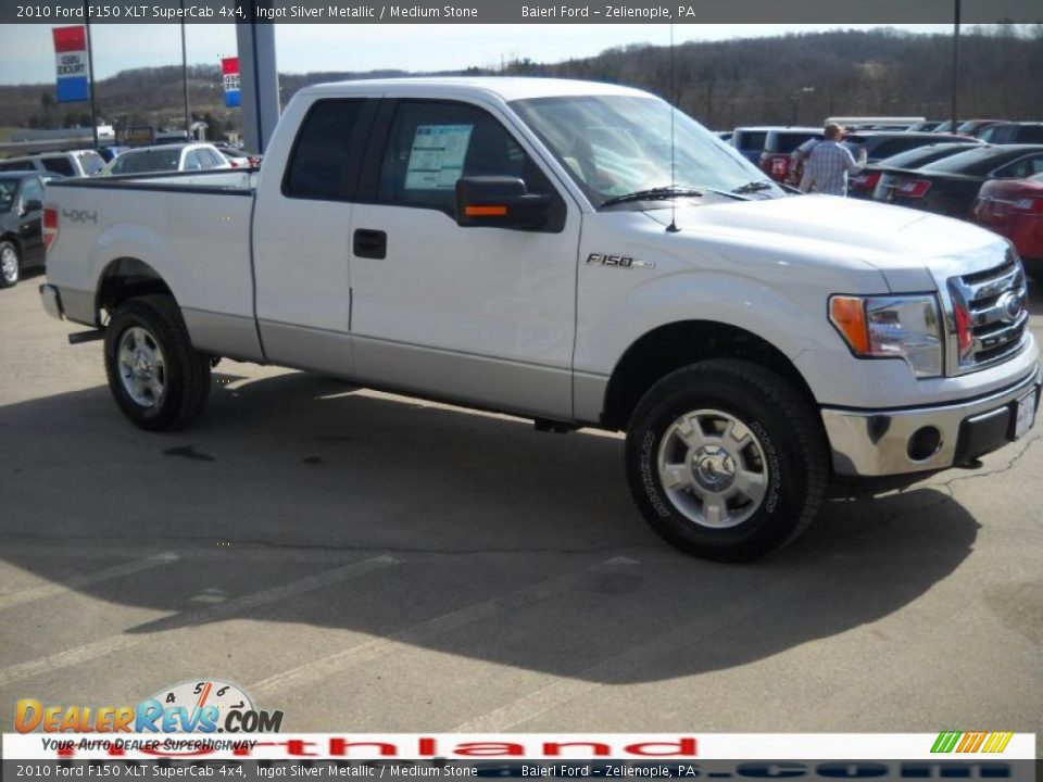 2010 Ford F150 XLT SuperCab 4x4 Ingot Silver Metallic / Medium Stone Photo #4