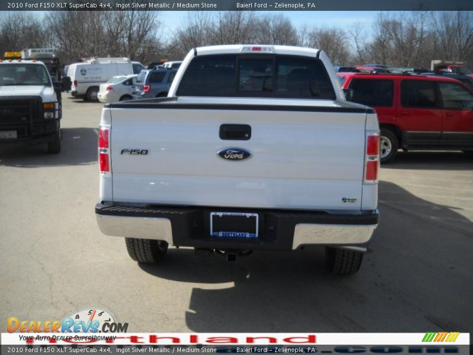 2010 Ford F150 XLT SuperCab 4x4 Ingot Silver Metallic / Medium Stone Photo #7