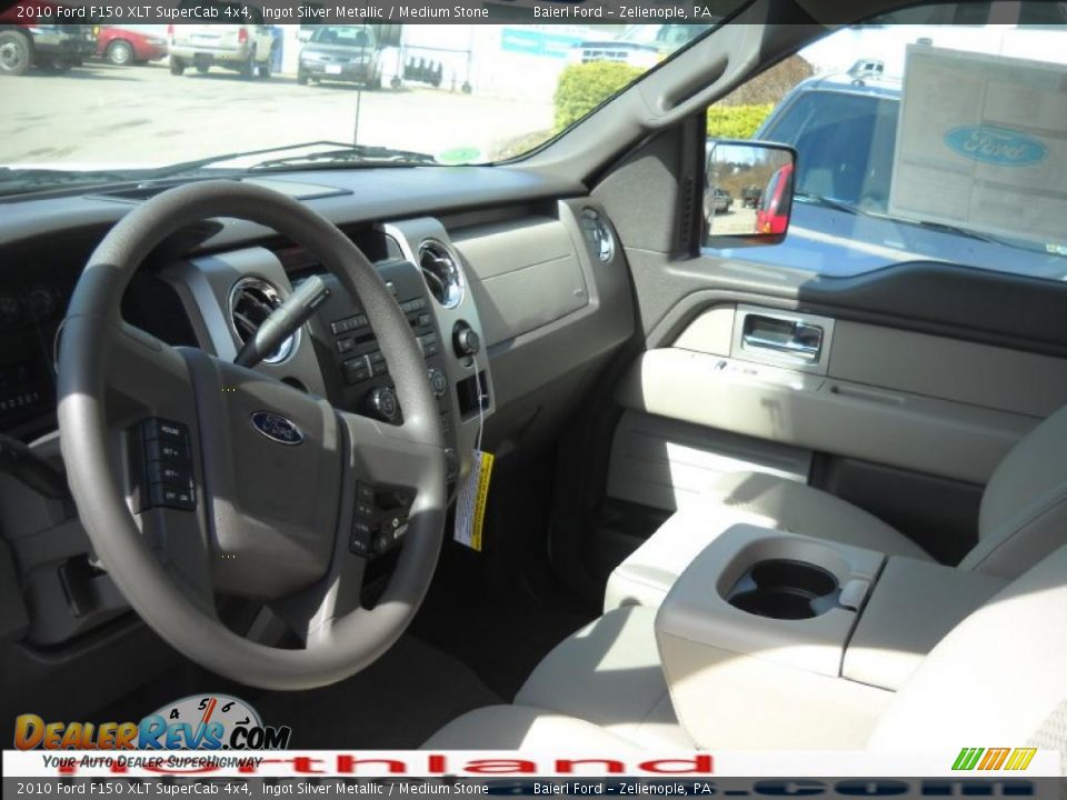 2010 Ford F150 XLT SuperCab 4x4 Ingot Silver Metallic / Medium Stone Photo #10