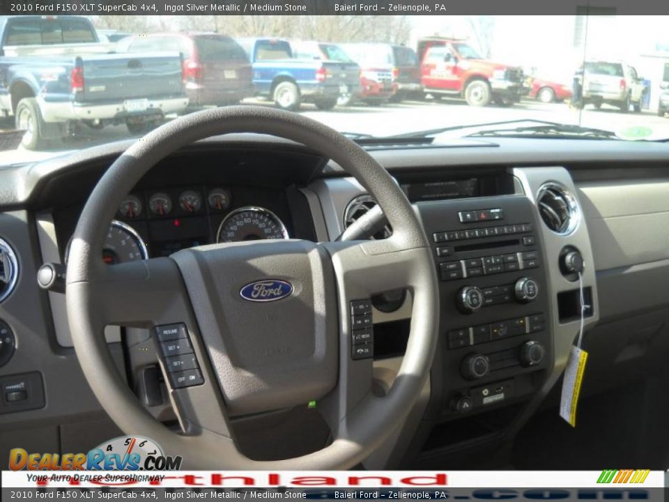 2010 Ford F150 XLT SuperCab 4x4 Ingot Silver Metallic / Medium Stone Photo #14