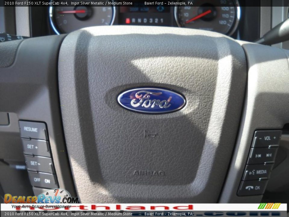 2010 Ford F150 XLT SuperCab 4x4 Ingot Silver Metallic / Medium Stone Photo #19